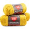 imageRed Heart With Love Yarn Metallic  Royal3pack  Cornsilk