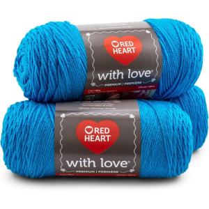 imageRed Heart With Love Yarn Metallic  Royal3pack  Blue Hawaii