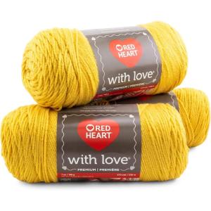 imageRed Heart With Love Yarn Metallic  Royal3pack  Cornsilk