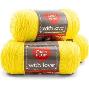 imageRed Heart With Love Yarn Metallic  Royal3pack  Daffodil