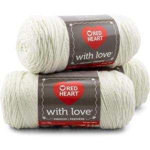 imageRed Heart With Love Yarn Metallic  Royal3pack  Eggshell