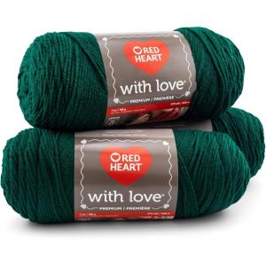 imageRed Heart With Love Yarn Metallic  Royal3pack  Evergreen