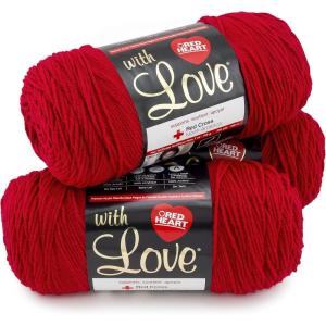 imageRed Heart With Love Yarn Metallic  Royal3pack  Holly Berry