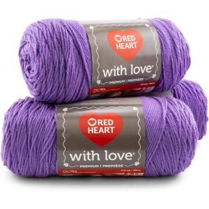 imageRed Heart With Love Yarn Metallic  Royal3pack  Lilac