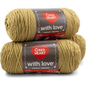 imageRed Heart With Love Yarn Metallic  Royal3pack  Tan