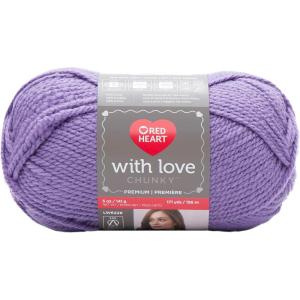 imageRed Heart With Love Yarn Metallic  RoyalChunky  Lilac