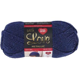 imageRed Heart With Love Yarn Metallic  RoyalMetallic  Royal