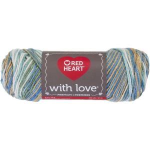 imageRed Heart With Love Yarn Metallic  RoyalPrint  Beachy