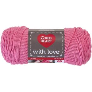 imageRed Heart With Love Yarn Metallic  RoyalSolid  Bubble Gum