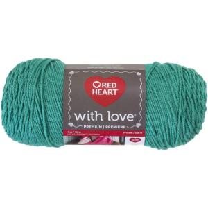 imageRed Heart With Love Yarn Metallic  RoyalSolid  Jadeite
