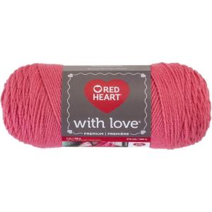 imageRed Heart With Love Yarn Metallic  RoyalSolid  Papaya