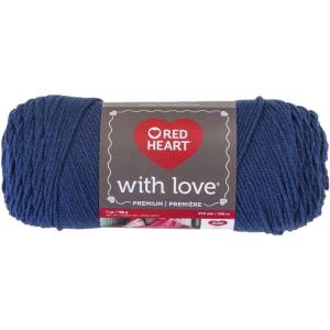 imageRed Heart With Love Yarn Metallic  RoyalSolid  True Blue