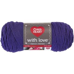 imageRed Heart With Love Yarn Metallic  RoyalSolid  Violet