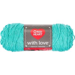 imageRed Heart With Love Yarn Metallic  RoyalSolid  Wintergreen