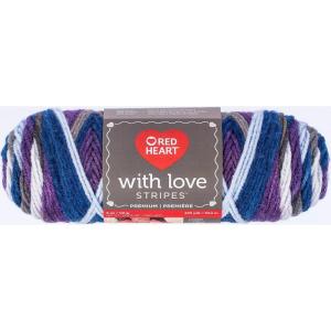 imageRed Heart With Love Yarn Metallic  RoyalStripe  Baroque Stripe