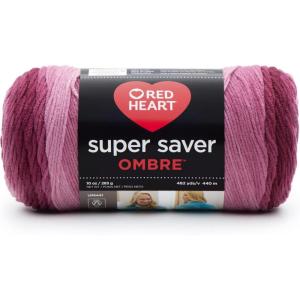 imageRED HEART E3053970 Super Saver Ombre Yarn SuedeAnemone