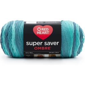 imageRED HEART E3053970 Super Saver Ombre Yarn SuedeBlue Tiful