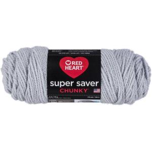 imageRED HEART Super Saver Chunky Black YarnLight Gray