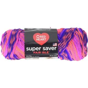 imageRED HEART Super Saver Fair Isle yarn JingleFair Isle  Flamenco