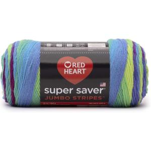 imageRED HEART Super Saver Jumbo Yarn Pale YellowParrot Stripe