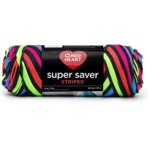 imageRED HEART Super Saver Yarn  MonetStripe  Neon