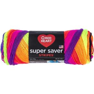 imageRED HEART Super Saver Yarn Aran FleckBright Stripe