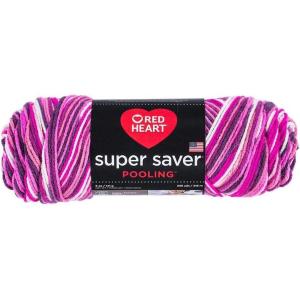 imageRED HEART Super Saver Yarn Pooling  Stillwater 95 x 35 x 35Pooling  Berry