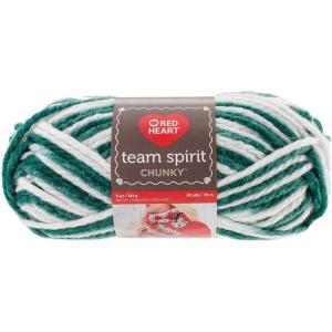 imageRED HEART Team Spirit Chunky Yarn RedWhiteGreenWhite