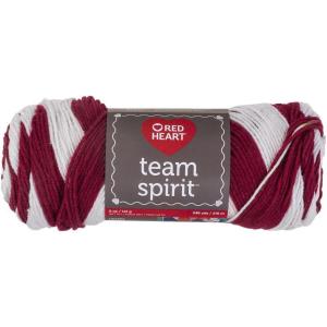 imageRED HEART Team Spirit Yarn GreenGoldBurgundyWhite