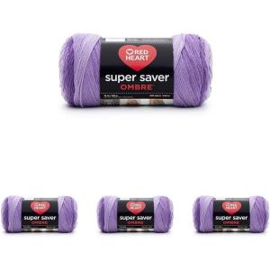imageRed Heart  E3053969 RED HEART Super Saver Ombre Yarn 10 oz VIOLET4 Pack