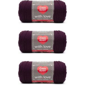 imageRed Heart 10016773 With Love Yarn Holly BerryGrape Jam
