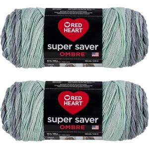 imageRed Heart E3054923 Ombre Yarn HickoryFresh Mint Ombre