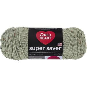 imageRed Heart Super Saver Econ Blacklight YarnFleck  Frosty Green