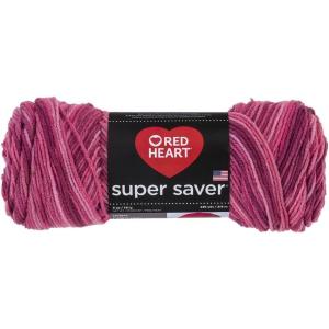 imageRed Heart Super Saver Econ Blacklight YarnPrint  Pink Tones