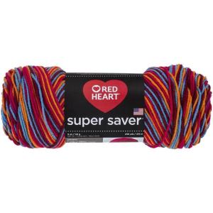 imageRed Heart Super Saver Econ Blacklight YarnPrint  Sunrise