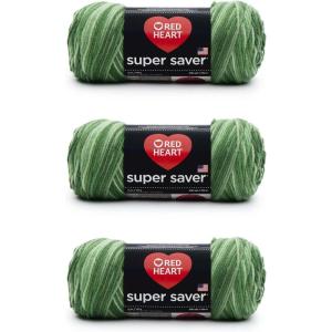 imageRed Heart Super Saver Yarn  PoolGreen Tones
