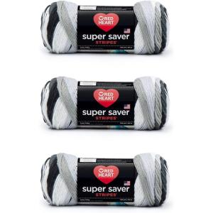 imageRed Heart Super Saver Yarn  PoolNewspaper Stripe