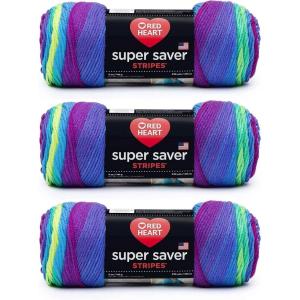 imageRed Heart Super Saver Yarn  PoolParrot Stripe