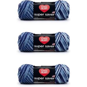 imageRed Heart Super Saver Yarn  PoolShaded Dusk