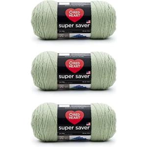 imageRed Heart Super Saver Yarn 312 BlackFrosty Green