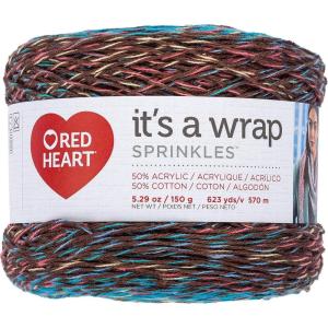 imageRED HEART E8869297 Its A Wrap Sprinkles yarn Red VelvetBlueberry Tart