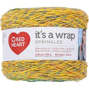 imageRED HEART E8869297 Its A Wrap Sprinkles yarn Red VelvetConfetti