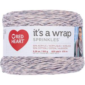 imageRED HEART E8869297 Its A Wrap Sprinkles yarn Red VelvetPeach Cobbler