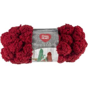 imageRED HEART PompADoodle yarn MeadowRed Hot