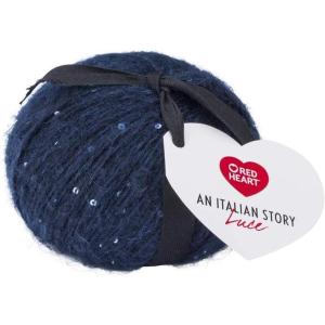 imageRed Heart Italian Story Luce Mohair Blend Yarn VerdeNotte