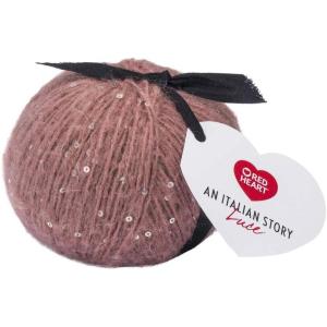 imageRed Heart Italian Story Luce Mohair Blend Yarn VerdeRosa