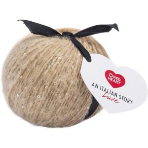 imageRed Heart Italian Story Luce Mohair Blend Yarn VerdeSabbia