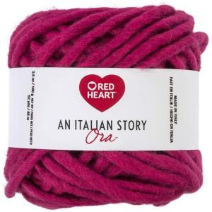 imageRed Heart Italian Story Ora Wool Blend Yarn CarmelloLampone