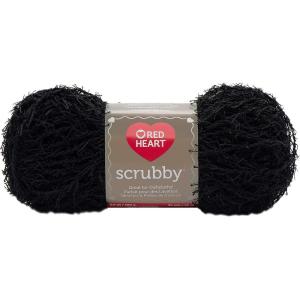 imageRed Heart Jelly Scrubby Yarn 234 FootBlack