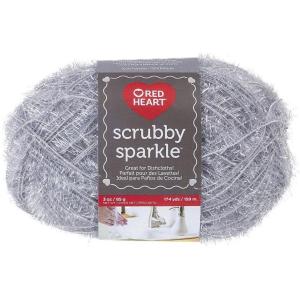imageRed Heart Scrubby Sparkle Yarn GrapefruitOyster